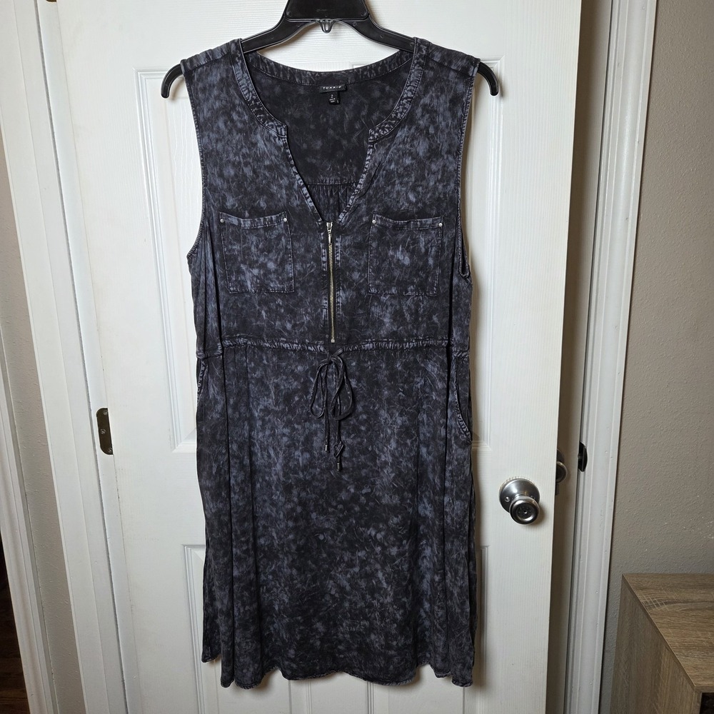 Torrid sz 2 slvless shirt dress gray fade color casual rayon/spandex everyday